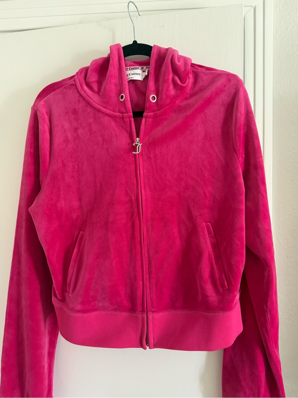 Juicy Couture Bright Pink Velour Zip Hoodie